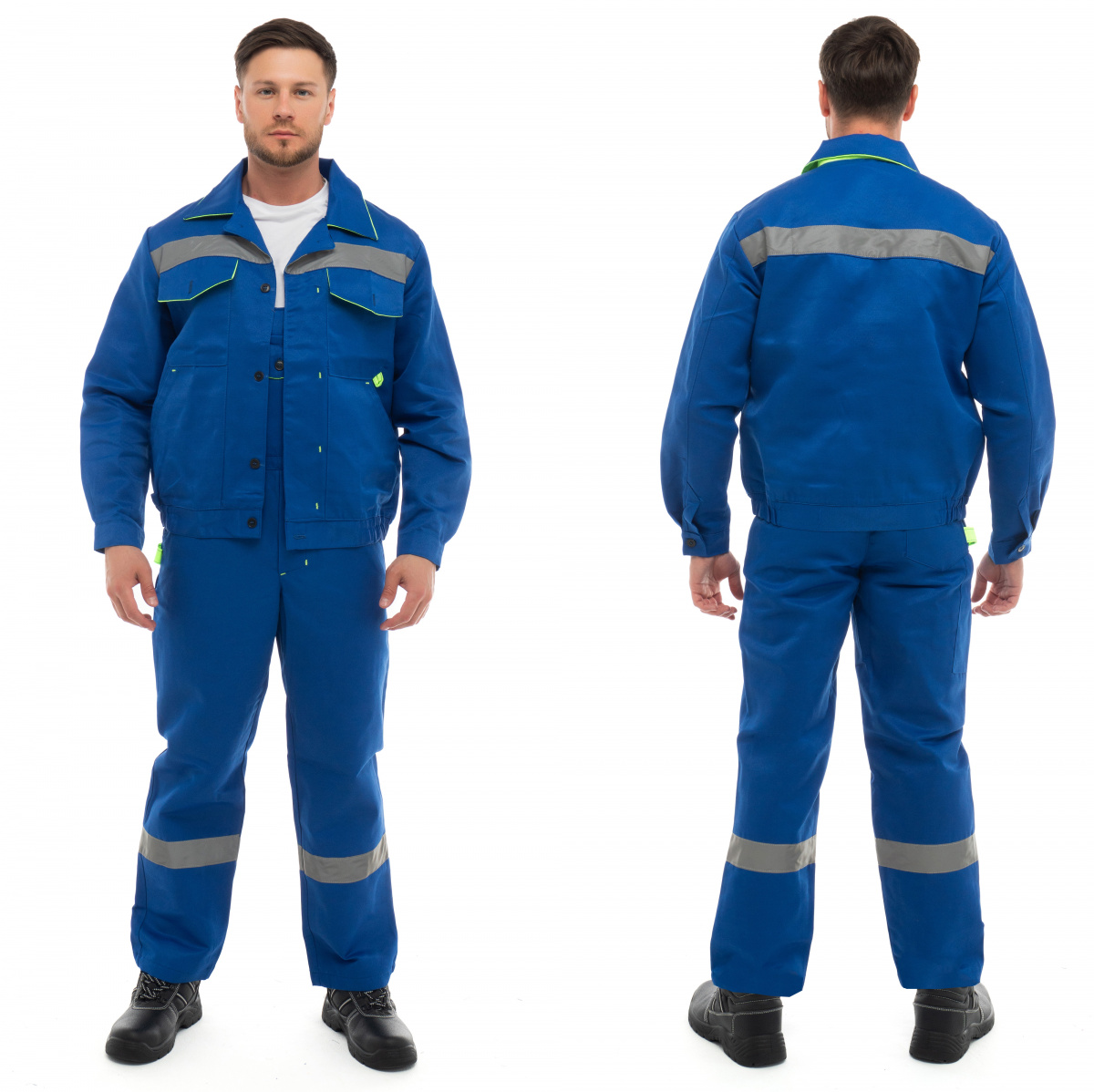 Костюм "Докер-2" п/к, васильковый с СОП (тк.Смесовая,210)